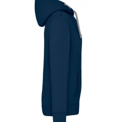Männer Kontrast Kapuzen-Sweatjacke in Übergröße - Fair4All