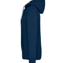 Männer Kontrast Kapuzen-Sweatjacke in Übergröße - Fair4All