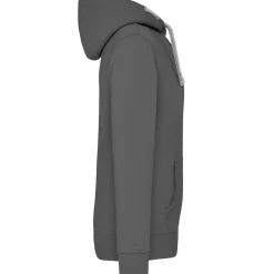 Männer Kontrast Kapuzen-Sweatjacke in Übergröße - Fair4All
