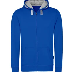 Männer Kontrast Kapuzen-Sweatjacke - Fair4All