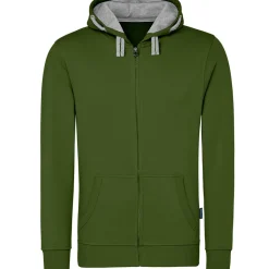 Männer Kontrast Kapuzen-Sweatjacke - Fair4All