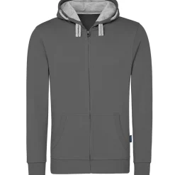 Männer Kontrast Kapuzen-Sweatjacke - Fair4All