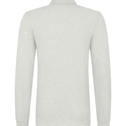 Männer Langarm Fein-Piqué Poloshirt 180 in Übergröße