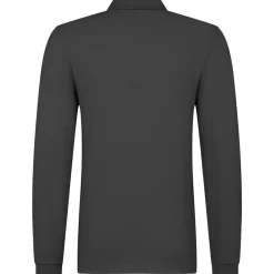 Männer Langarm Fein-Piqué Poloshirt 180 in Übergröße