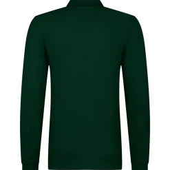 Männer Langarm Fein-Piqué Poloshirt 180 in Übergröße