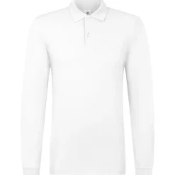 Männer Langarm Fein-Piqué Poloshirt 210 in Übergröße