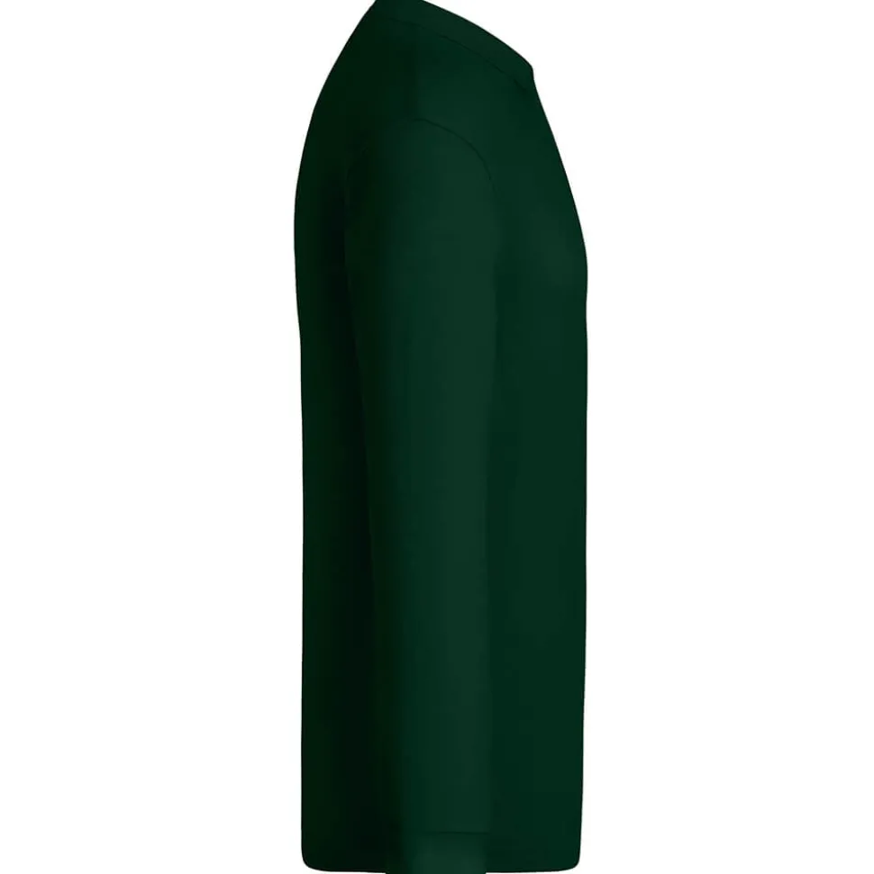 Männer Langarm Fein-Piqué Poloshirt 180