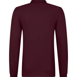 Männer Langarm Fein-Piqué Poloshirt 180