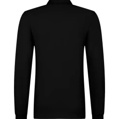 Männer Langarm Fein-Piqué Poloshirt 180