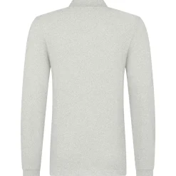 Männer Langarm Fein-Piqué Poloshirt 210