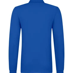 Männer Langarm Fein-Piqué Poloshirt 210