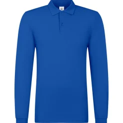 Männer Langarm Fein-Piqué Poloshirt 210