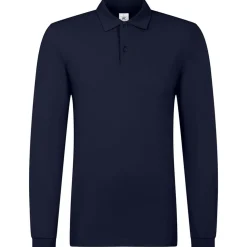 Männer Langarm Fein-Piqué Poloshirt 210