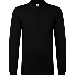 Männer Langarm Fein-Piqué Poloshirt 210