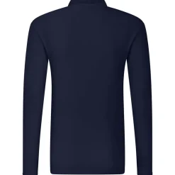Männer Langarm Piqué Poloshirt ID.001 in Übergröße