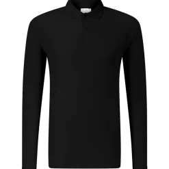 Männer Langarm Piqué Poloshirt ID.001 in Übergröße