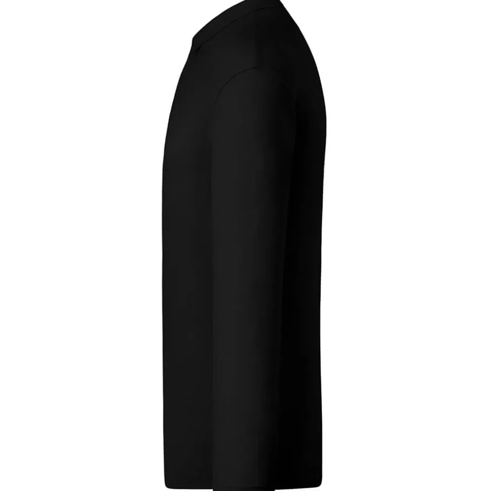 Männer Langarm Piqué Poloshirt ID.001 in Übergröße