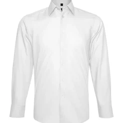 Männer Popeline Langarmhemd in Übergröße - tailliert