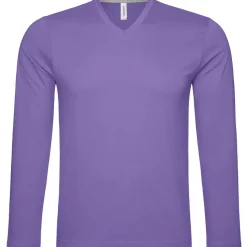 Männer V-Ausschnitt Langarmshirt in Übergröße
