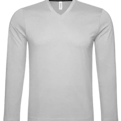 Männer V-Ausschnitt Langarmshirt in Übergröße