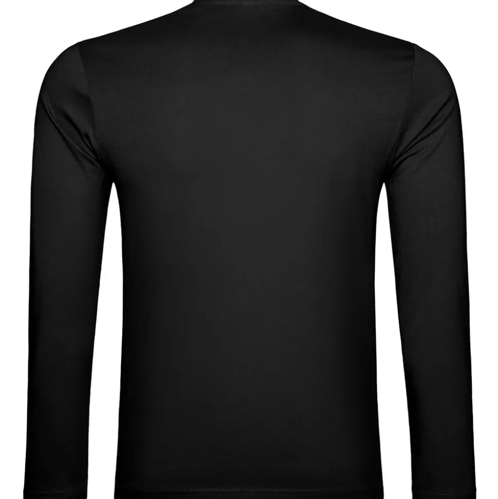 Männer V-Ausschnitt Langarmshirt in Übergröße