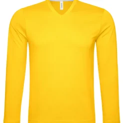 Männer V-Ausschnitt Langarmshirt