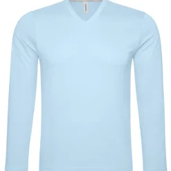 Männer V-Ausschnitt Langarmshirt