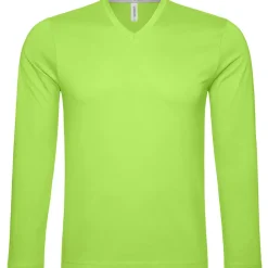 Männer V-Ausschnitt Langarmshirt
