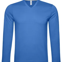 Männer V-Ausschnitt Langarmshirt