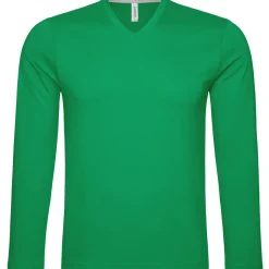 Männer V-Ausschnitt Langarmshirt