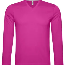 Männer V-Ausschnitt Langarmshirt