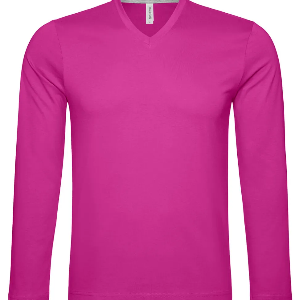 Männer V-Ausschnitt Langarmshirt