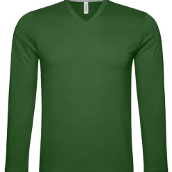Männer V-Ausschnitt Langarmshirt