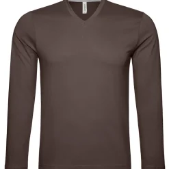 Männer V-Ausschnitt Langarmshirt