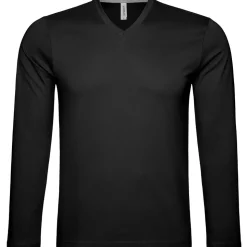Männer V-Ausschnitt Langarmshirt